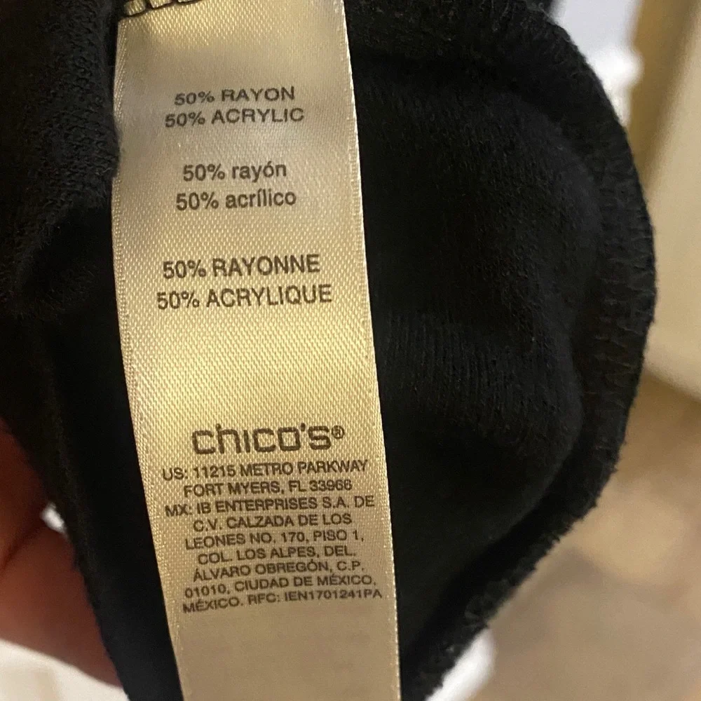 Chico's Black Cowl Neck Top - Picture 6 of 7